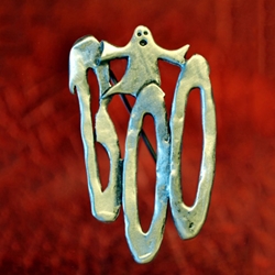 Halloween Ghost Brooch Fine Pewter