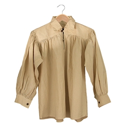 Renaissance Cotton Shirt with Collar Natural Large GB3025