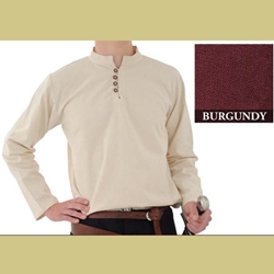 Heavy Cotton Shirt, Burgundy, Extra Large