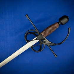Swept Hilt Rapier - Black - Kingston Arms
