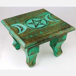 Antiqued Triple Moon Altar Table 45-RAT646S