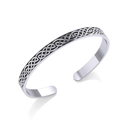 Open Celtic Knot Sterling Silver Bracelet TBG061