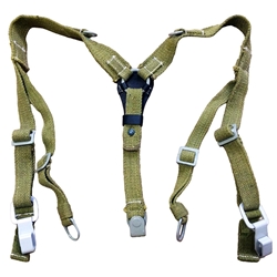 German DAK Canvas Combat Y Straps WWII Reproduction 55-80395