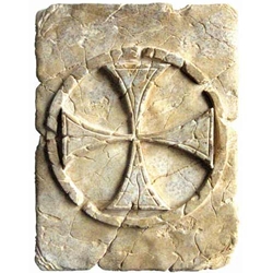 Tile with Templar Cross Patee by Marto 56-MHH002