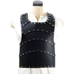 Baudouin Leather Breastplate - black