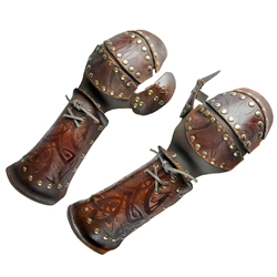 Leather Viking Gauntlets