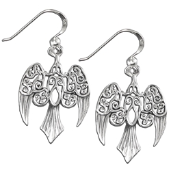 Morrigan Raven Earrings - Sterling Silver