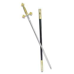 Deepeeka Masonic Ceremonial Sword - Leather-Wrapped Scabbard