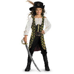 On Stranger Tides - Angelica Deluxe Child Costume 100-198242