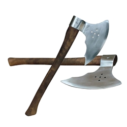 Caintigern Combat-Ready Single-Hand Medieval Battle Axe – Pierced Steel Head