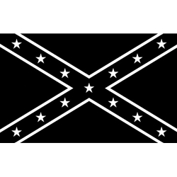 Flags - Confederate Black/White Flag FLAG7326