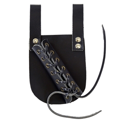Angled Leather Sword or Dagger Frog - Black