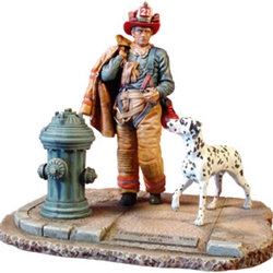 New York Fire Fighter 2-Resin Figurine MEFWR007