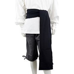 Large Cotton Canvas Pirate Sash - Black