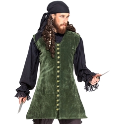 Plus Size Velvet Pirate's Vest