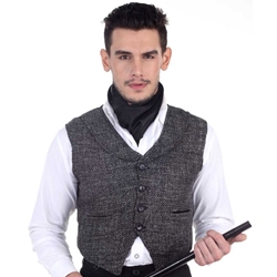 Plus Size Victorian Waistcoat in Charcoal