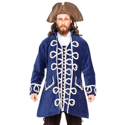 Blue Velvet Pirate Coat