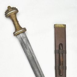 The Fetter Lane Sword - 8th Century Saxon Sword - Bronze Hilt with Damascus Blade - PRS413D