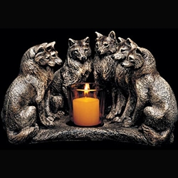 Wolf Council Candle lamp for Votives  WE-2016